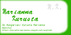 marianna kurusta business card